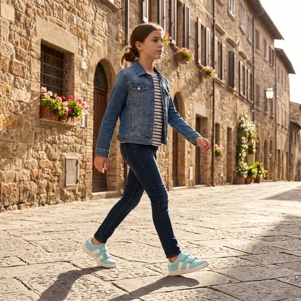 Tyrkysové dívčí tenisky Geox Eclyper Girl