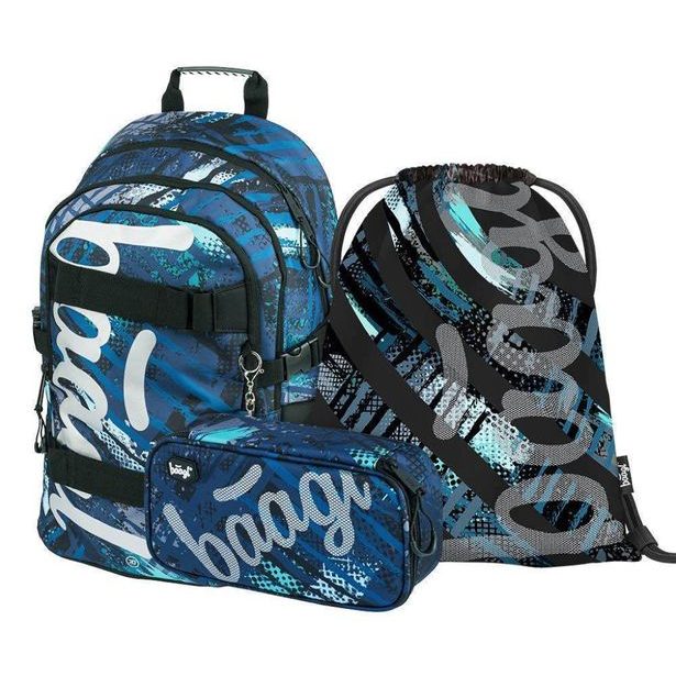 BAAGL SET 3 Skate Struktury: batoh, penál, sáček Baagl