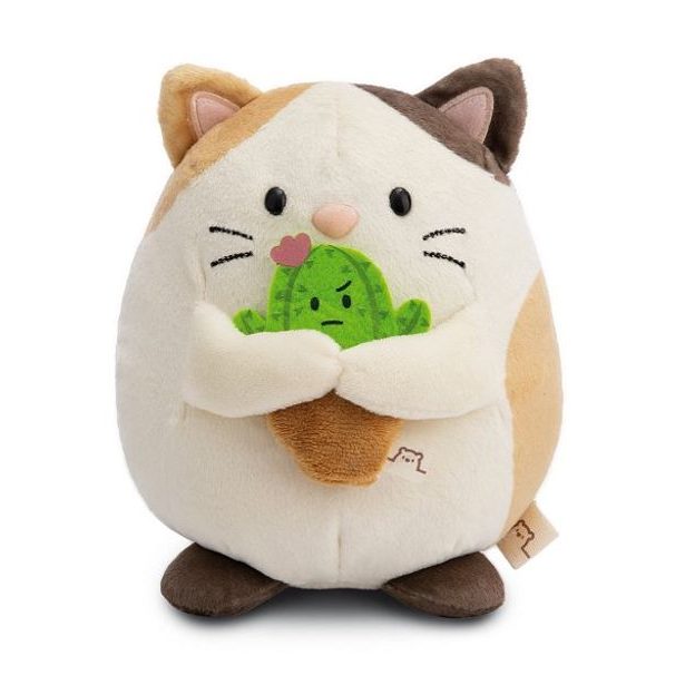 NICI NICI plyš MyMochi Kočička Angy 16cm s kaktusem v dárkovém balení, 11x12x6,5cm