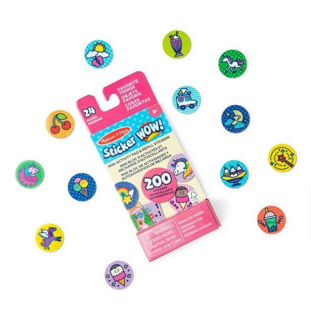 MELISSA & DOUG STICKER WOW NÁPLNĚ SAMOLEPEK OBLÍBENÉ PŘEDMĚTY