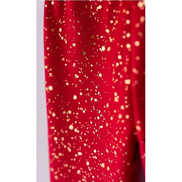 Premium sametové Lily Grey legíny RED