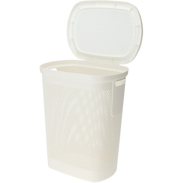 EXCELLENT HOUSEWARE Koš na prádlo s víkem 60 l béžová KO-027100390bezo