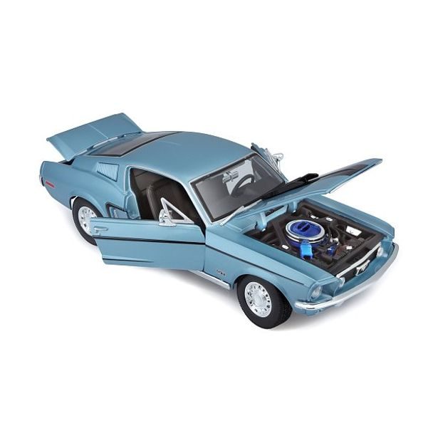 Maisto Maisto - Ford Mustang GT Cobra Jet FB 1968, metal modrá, 1:18