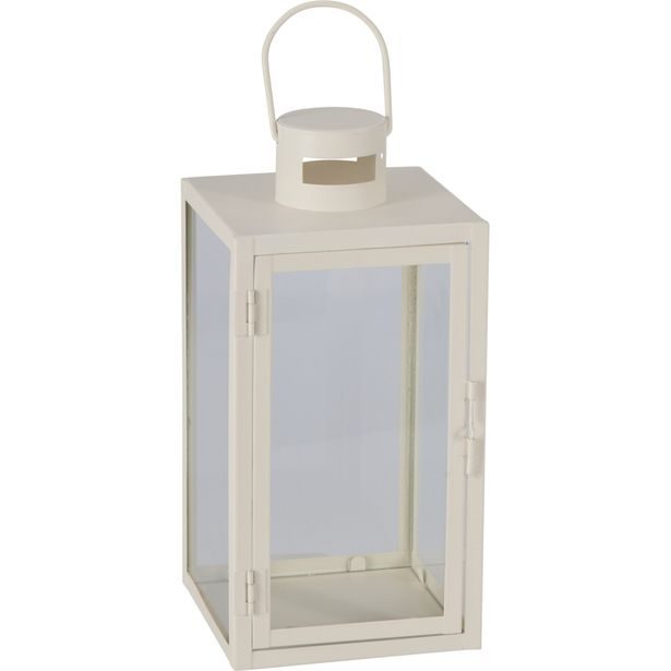 PROGARDEN Lucerna kovová sada 2 ks 18 / 14 cm bílá KO-NB1251570