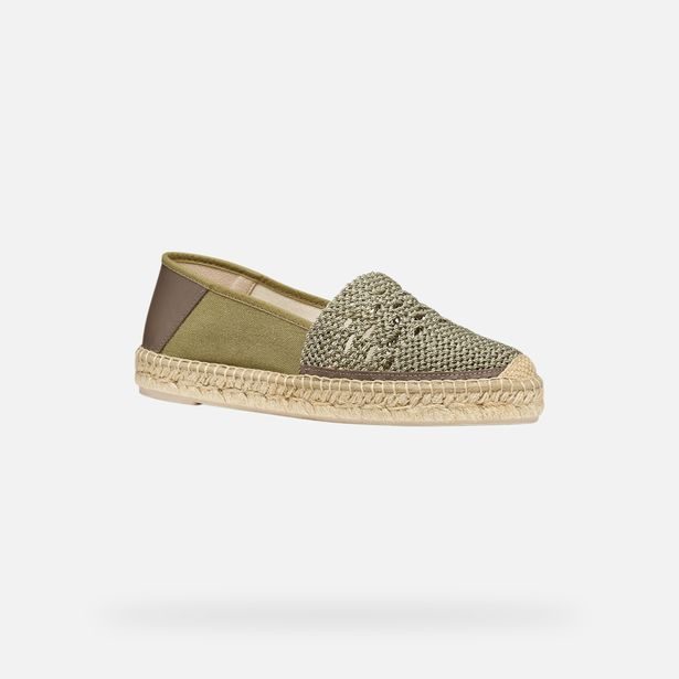 Khaki dámské mokasíny Geox Lampedusa