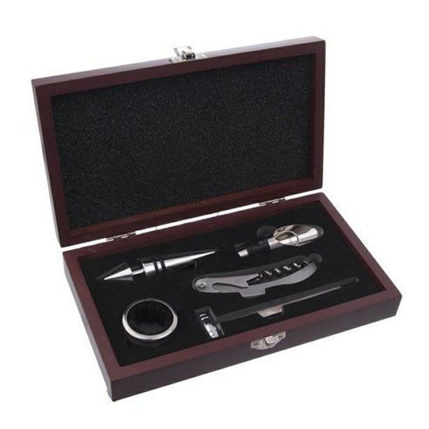 vývrtka-sada na víno, 5ks, DB, NR/dřevo