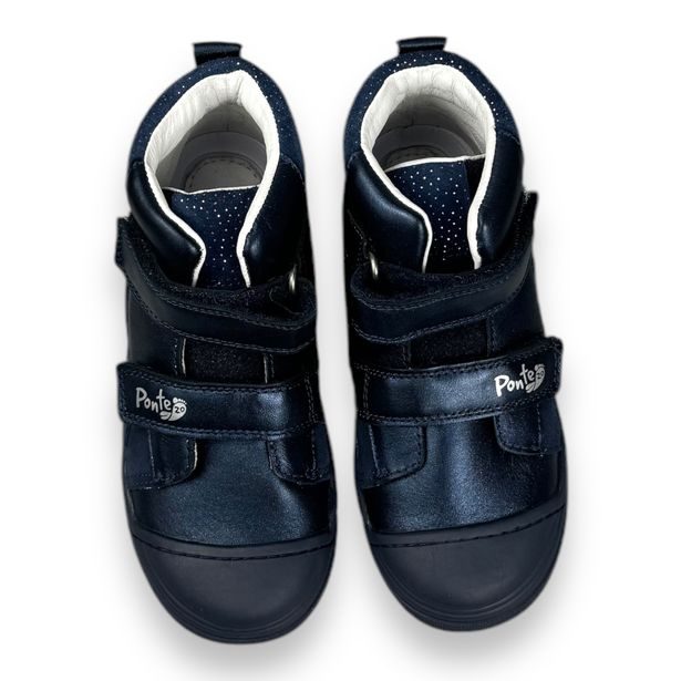 Dětské kožené boty, Ponte20 - Tmavě modré