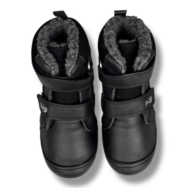 Dětská kožená zimní obuv, Ponte 20 - Černé