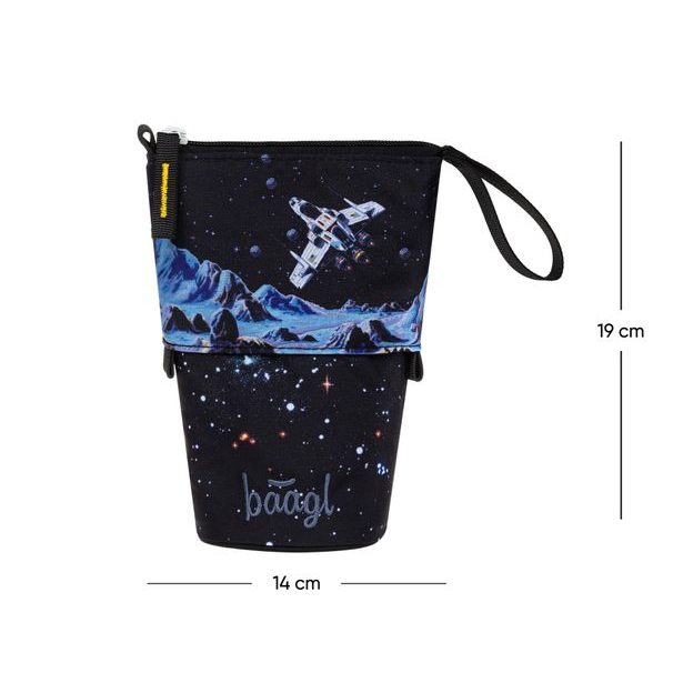 BAAGL Školní penál Pastelkovník Pixel Space GRS