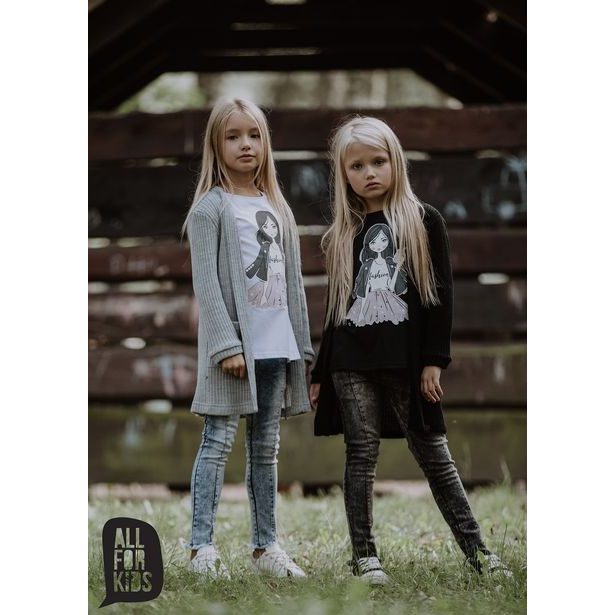 Dívčí kardigan, černý, Cardigan kids, black
