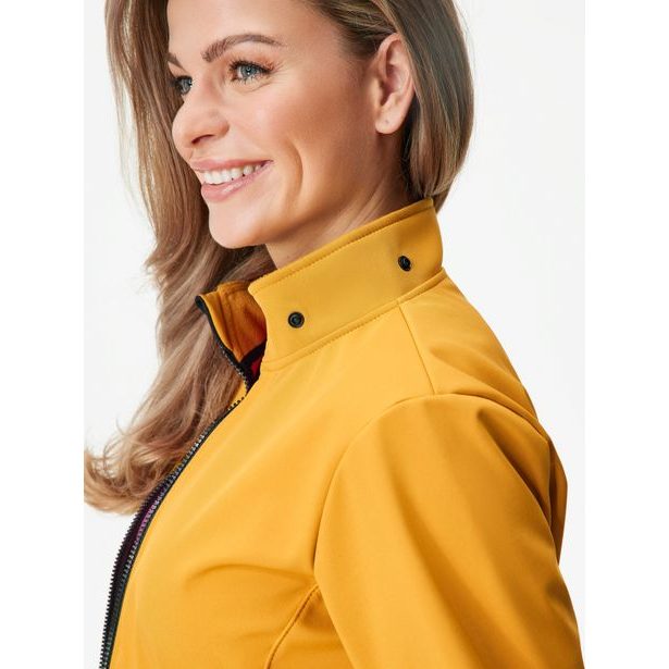 Unuo, Dámská softshellová bunda s fleecem Slim, Hořčicová