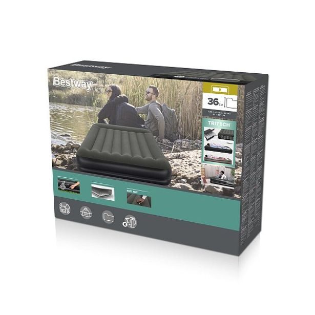 Semišová nafukovací matrace TRITECH 203m x 152m x 36cm