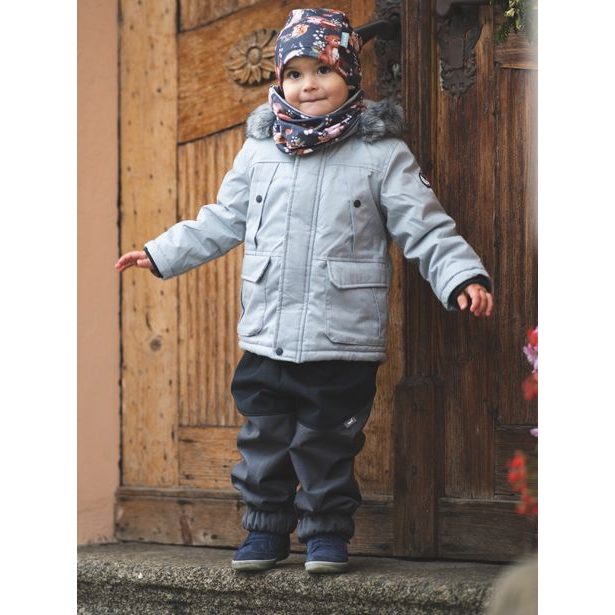 Unuo, Batolecí softshellové oteplovačky se sherpou Light, Černá Žíhaná