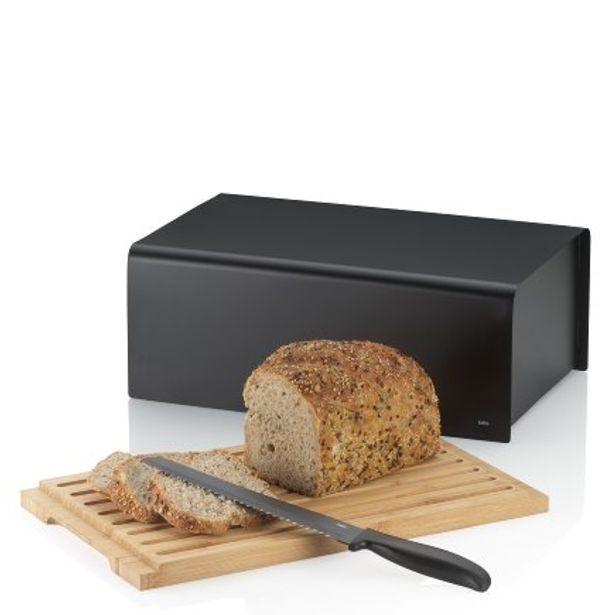KELA Chlebník Kiril kovový černý 38,0x23,0x16,0cm KL-17891