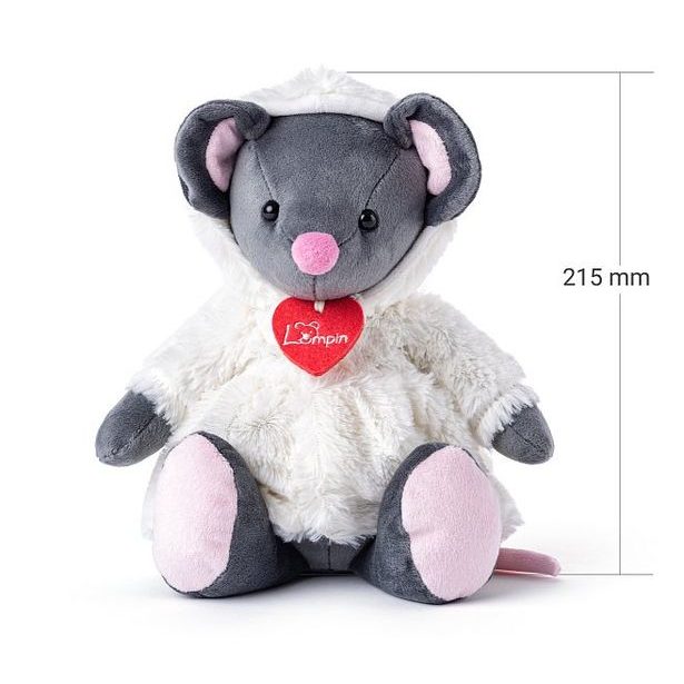 Myška Azumi šedá v bílém kožíšku