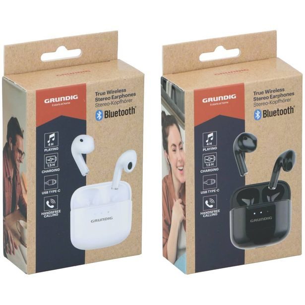 GRUNDIG Bezdrátová bluetooth sluchátka GRUNDIG bílá ED-242661bila