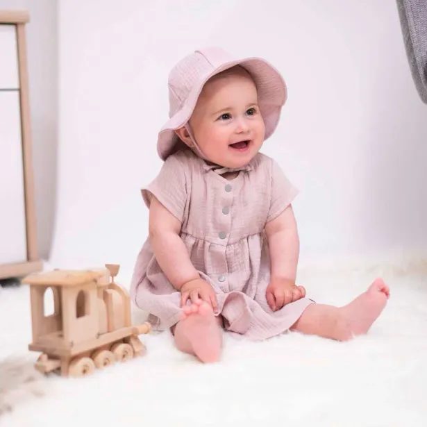 ESITO Mušelínové šaty Barunka Powder pink - pudrová / 68