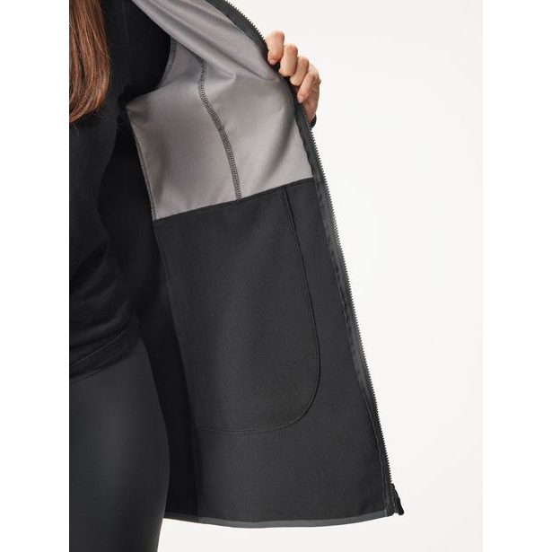 Unuo, Dámský softshellový kabát s fleecem, Žíhaná Tm. Modrá, Lístečky