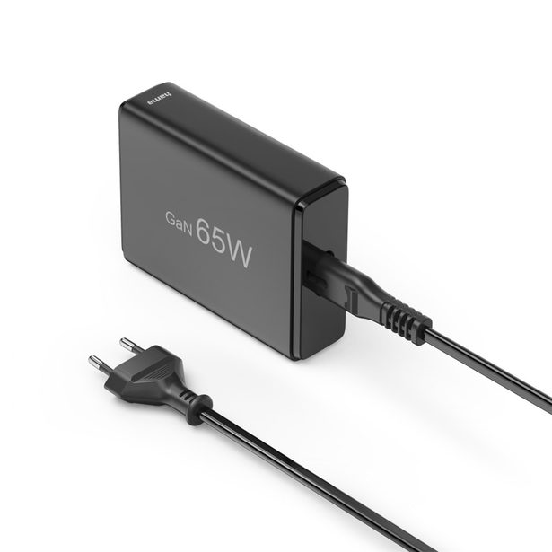Hama USB nabíjecí stanice GaN, 2x USB-C PD, 2x USB-A QC, 65 W