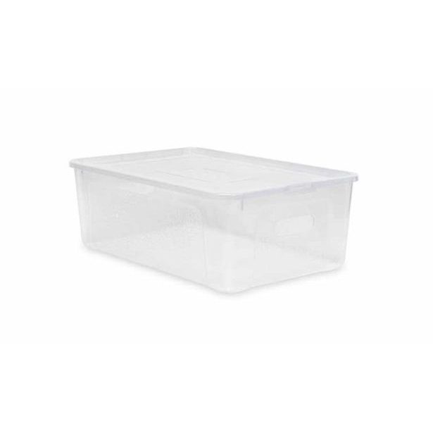 box 12,5l+víko, otvory, 39x26x13cm, transp.RASTR, MULTIBOX, plast