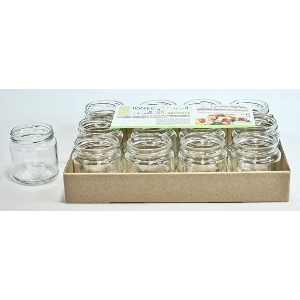 sklen.zavař. 210ml-12ks-hladká, d7x7,5cm-TO66