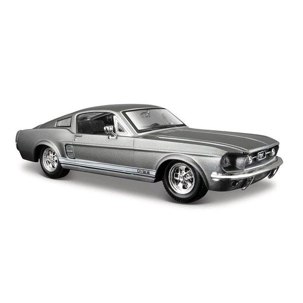 Maisto Maisto - 1967 Ford Mustang GT, metal šedá, 1:24