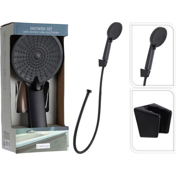 růžice sprchy+hadice, černý mat