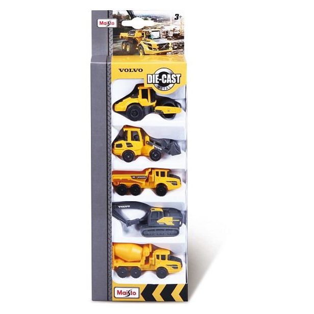 Maisto Maisto - Sada aut - Volvo pracovní stroje, 5ks