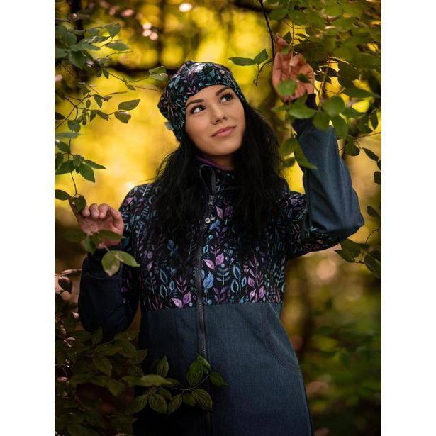 Unuo, Dámský nákrčník z fleecu, Lístečky