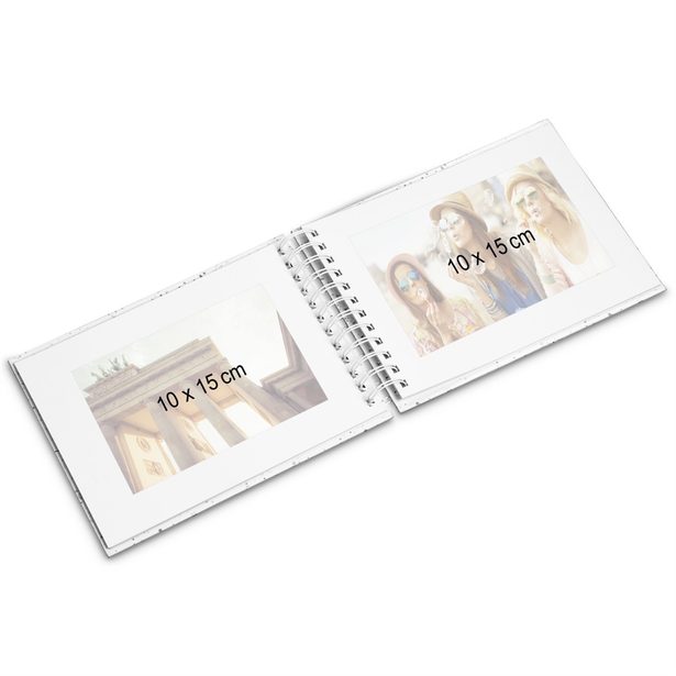 Hama album klasické spirálové FINE ART 24x17 cm, 50 stran, sage, bílé listy