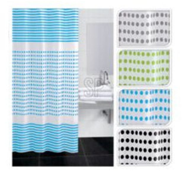 závěs 180x180 PEVA koupel. 4dekory, puntík,pruhy