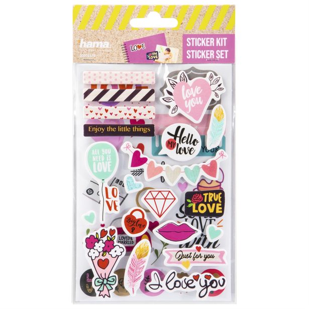 Hama samolepky pro kreativní tvorbu, různé motivy, balení 30 setů (cena je uvedená za 1 set)