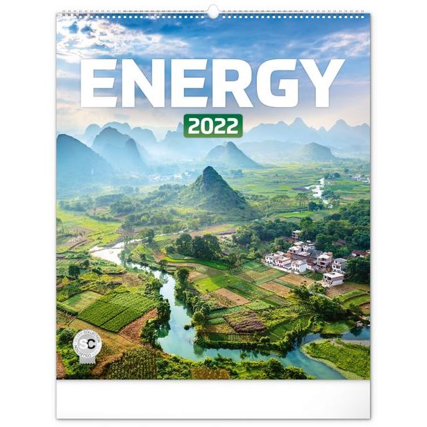 Nástěnný kalendář Energie 2022, 48 × 56 cm Baagl
