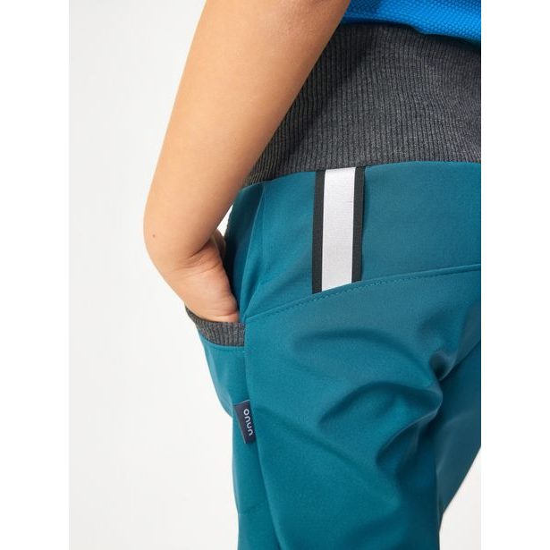 Unuo, Dětské softshellové kalhoty bez zateplení Street, Tm. Petrolejová