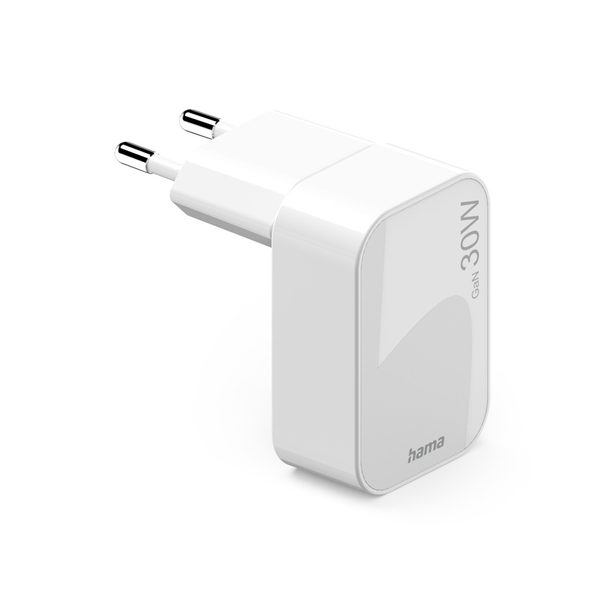 Hama rychlá USB nabíječka GaN, USB-C PD/QC 30 W, skládací