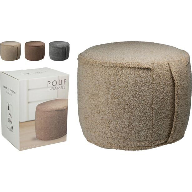 H & S COLLECTION Nafukovací taburet hnědá KO-170495400hned