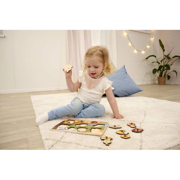 Dřevěné puzzle, 9 dílků, 2 druhy, DP12