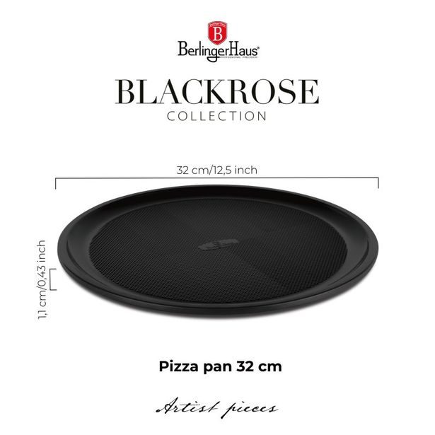 BERLINGERHAUS Pánev na pizzu s titanovým povrchem 32 cm Matte Black Collection BH-7934
