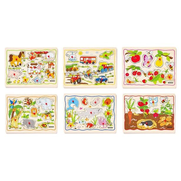 Displ. 12ks - Puzzle na desce "Dětské motivy"