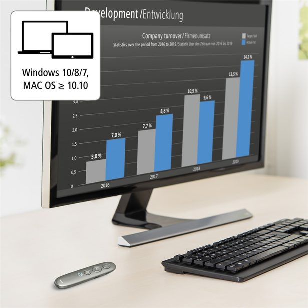 Hama bezdrátový virtuální prezentér Spot-Pointer V2, software, micro SD karta