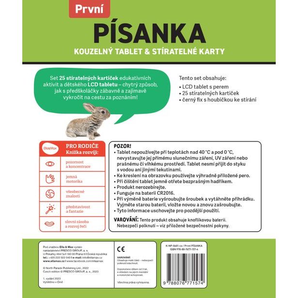 Kouzelný tablet & stíratelné karty – První PÍSANKA