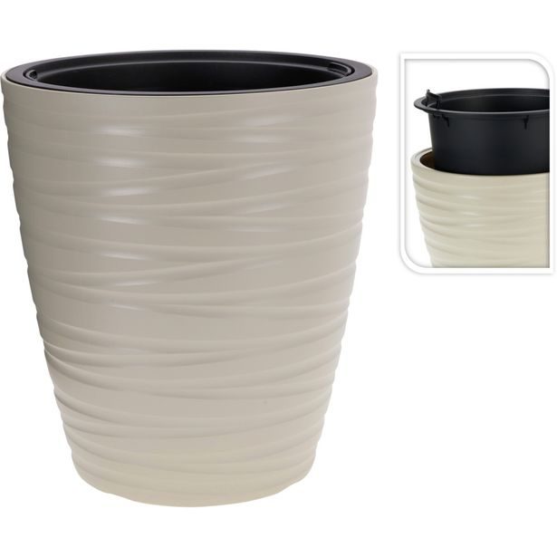 PROGARDEN Květináč plastový 47,5 x 52,3 cm šedá KO-Y89300900