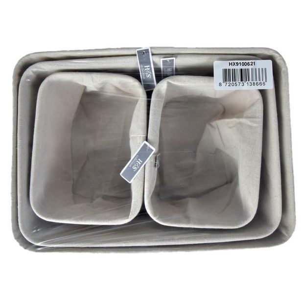 HOMESTYLING Sada úložných košíků 4 ks bílá KO-HX9100621