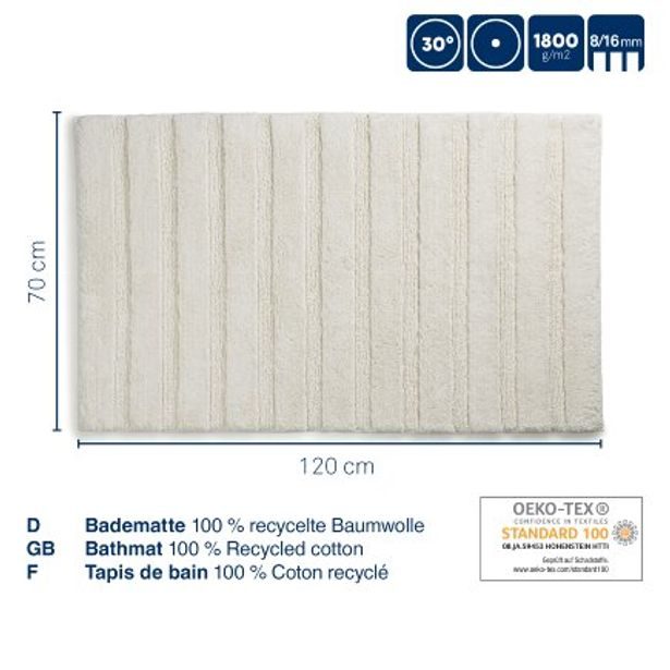 KELA Koupelnová předložka Megan 100% bavlna mechově zelená 120,0x70,0x1,6cm KL-24707