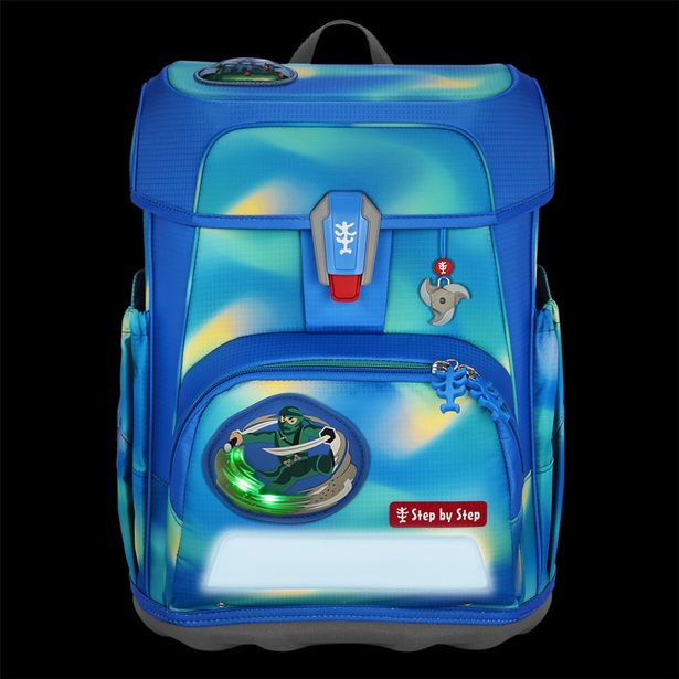 Školní aktovka Step by Step CLOUD FLASH, Ninja Zazu - 5 dílný set, AGR certifikát