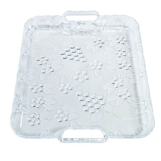 podnos 29x23x3cm KRYSTAL, brus, transp.plast