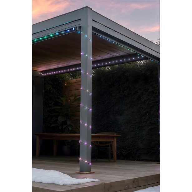 Hama SMART WiFi světelný řetěz, 100 LED, venkovní/vnitřní použití, nastavení barev, stmívání, 10 m