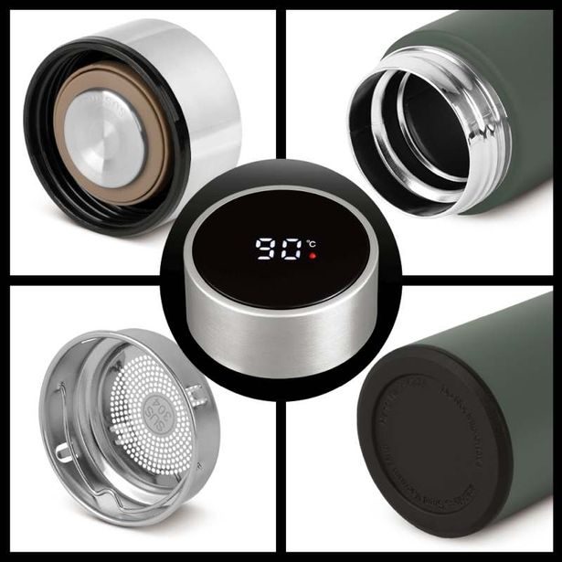 BERLINGERHAUS Chytrá termoska s ukazatelem teploty 0,5 l Matte Green Collection BH-9679