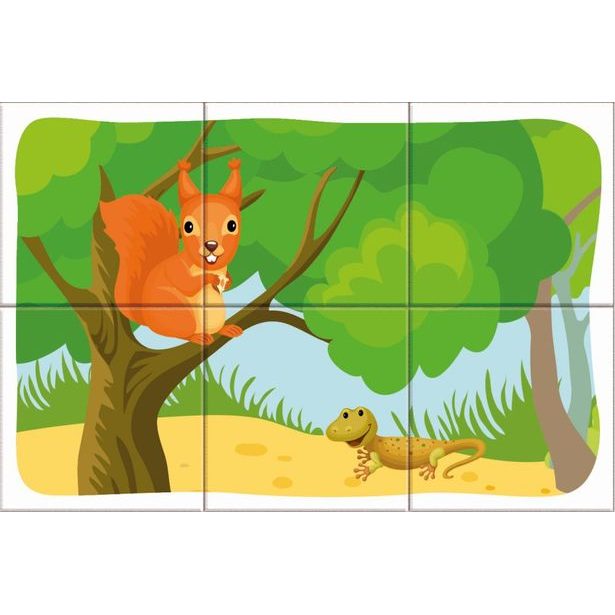 LESNÍ ZVÍŘÁTKA 6 Dřevěné kostky