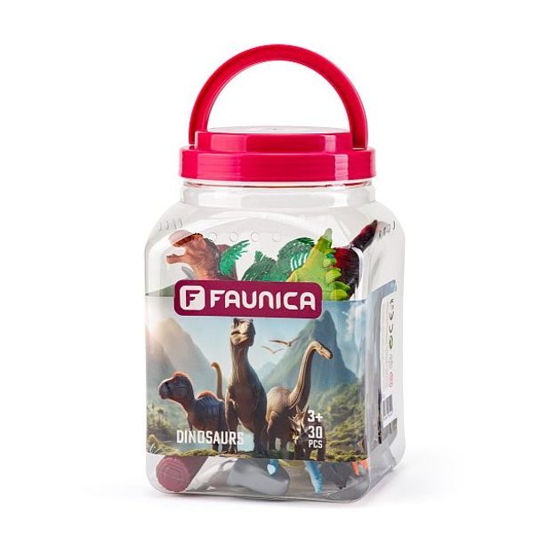 FAUNICA Zvířátka Dinosauři - sada figurek v MEGA tubě